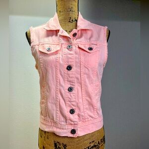 Denim Jean Vest Sleeveless Bullhead size small women’s